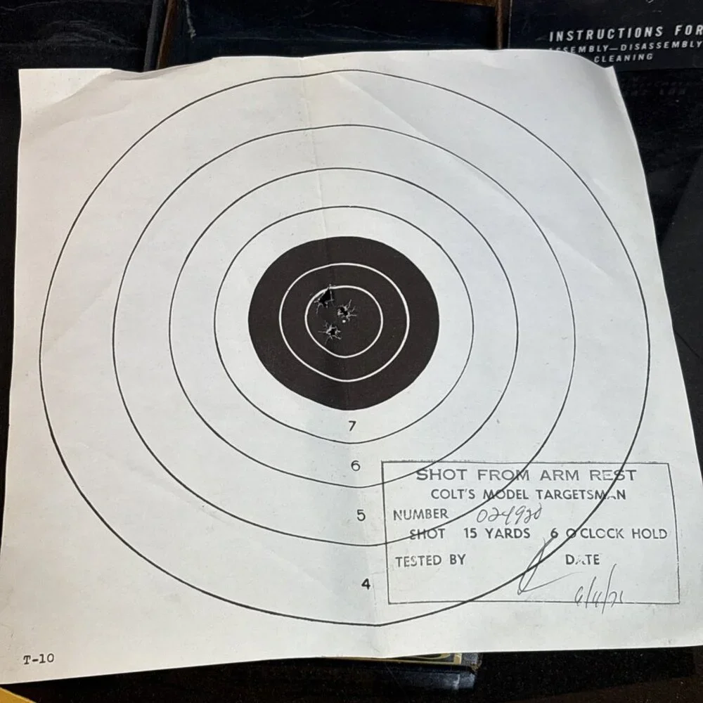 Colt Targetsman Original Box w/ Warranty Card Instructions Target Wrapping Paper